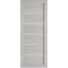 Дверь межкомнатная Леском Техно Шале серый, глухое полотно, молдинг